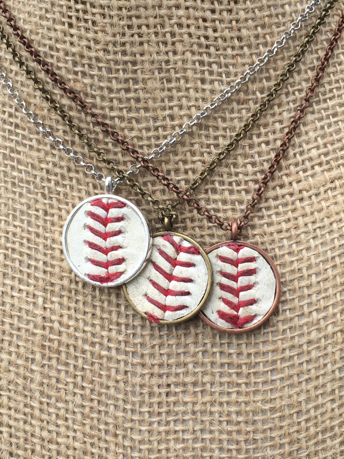 New Size Real Baseball Necklace Etsy
