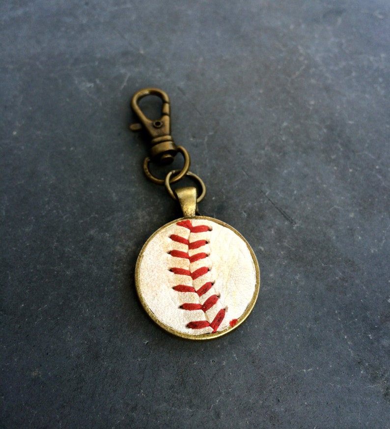 Zipper Pull / Keychain With Real Baseball Inside Etsy