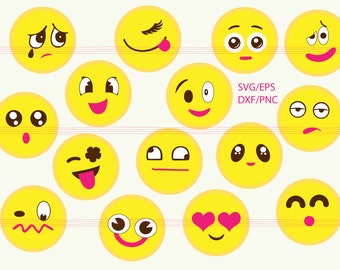 Download Free Emoji Svg Emoji Digital Clipart Emoji Stickers Emoticon Etsy SVG Cut Files