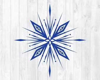 Snowflake Frozen Svg Etsy