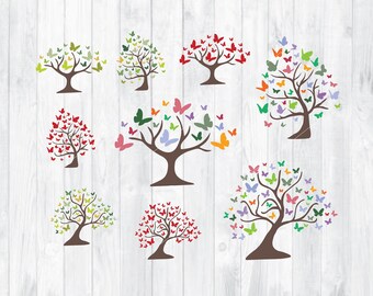 Download Butterfly Tree Svg Etsy