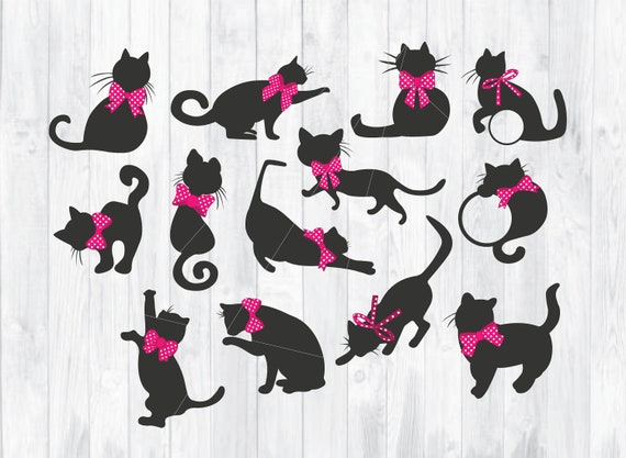 Download Cat Svg Cat Vinyl Decal Cat Lover Clipart Cat Logo Cat Etsy PSD Mockup Templates
