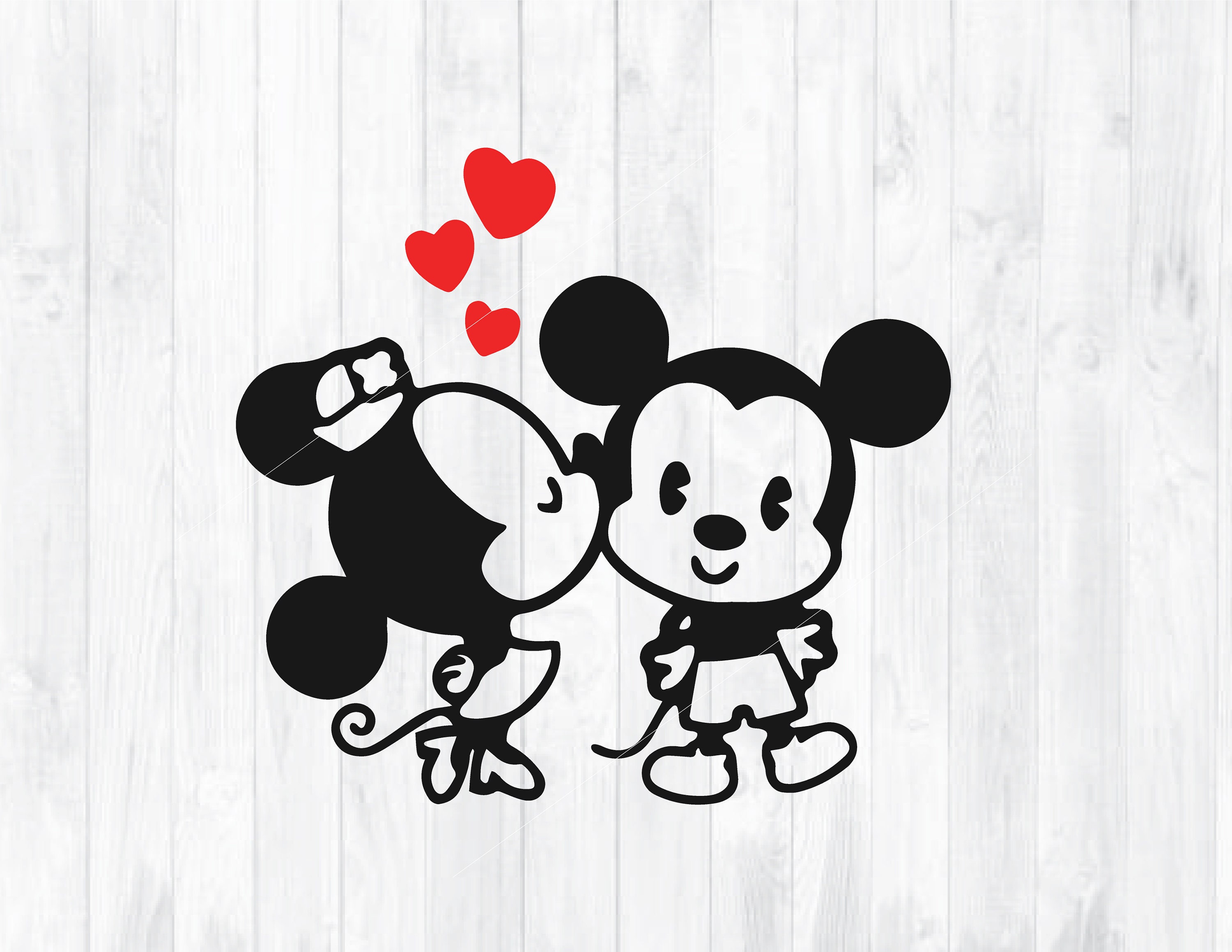 Download Disney SVG Disney Dxf Mickey and Minnie Svg Love Svg Heart | Etsy