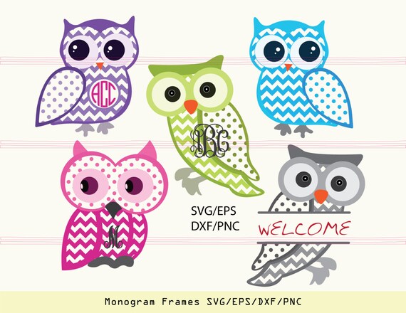 Download Owl Svg Owl Monogram Svg Owl Clipart Owl Wall Decor Owl Etsy
