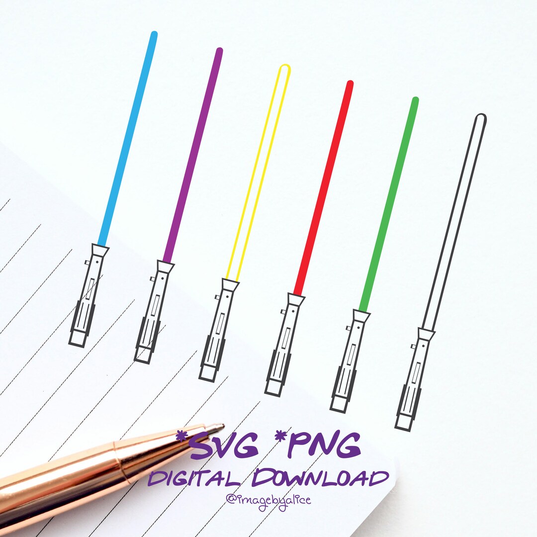 Lightsaber Svg, Lightsaber Cricut, Lightsaber Sticker, Lightsaber