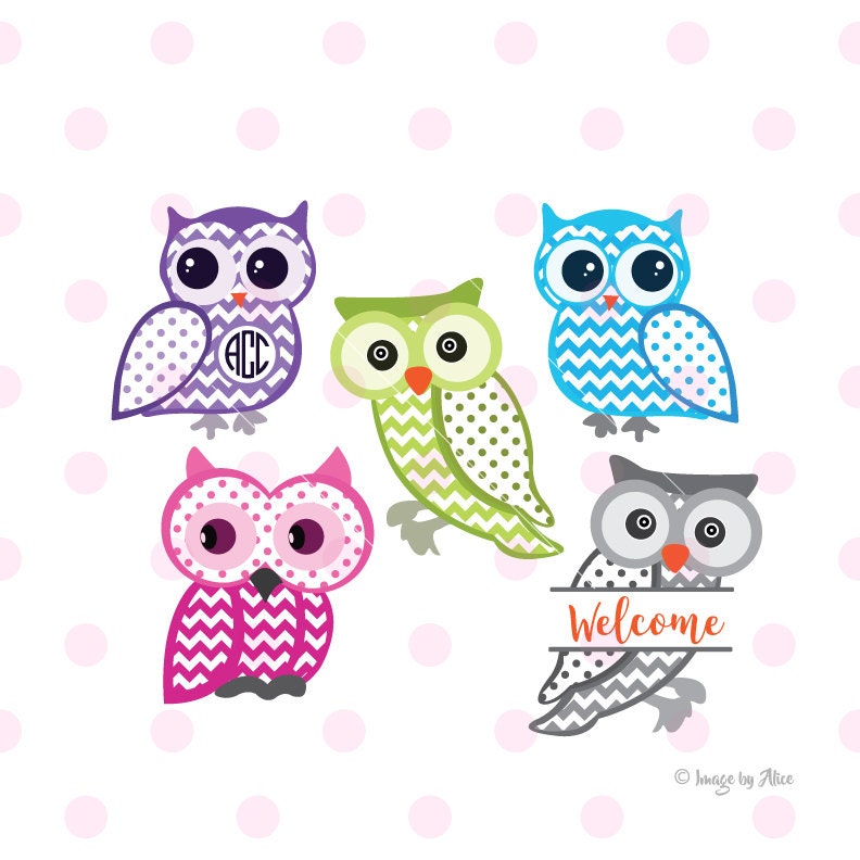 Download Owl Svg Owl Monogram Svg Owl Clipart Owl Wall Decor Owl Etsy