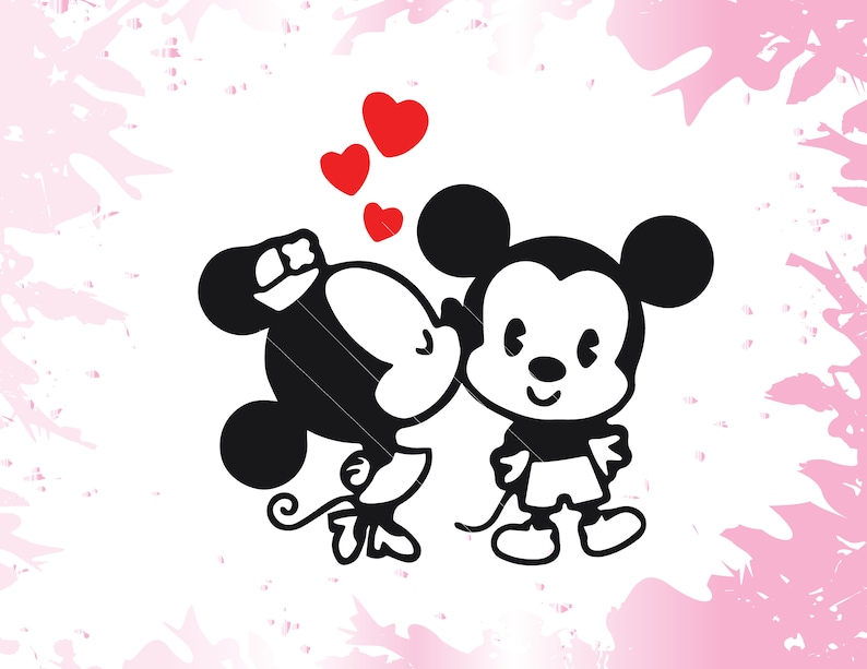 Download Disney SVG Disney Dxf Mickey and Minnie Svg Love Svg Heart ...