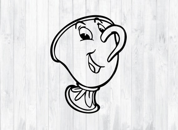 Chip Svg Beauty And Beast Svg Cup Svg Beauty And Beast Dxf Etsy