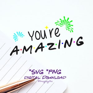 Você é um vetor SVG incrível. Você é incrível, Cricut. Você é um clipart incrível. Adesivo de clipart incrível de caligrafia inspiradora espiritual
