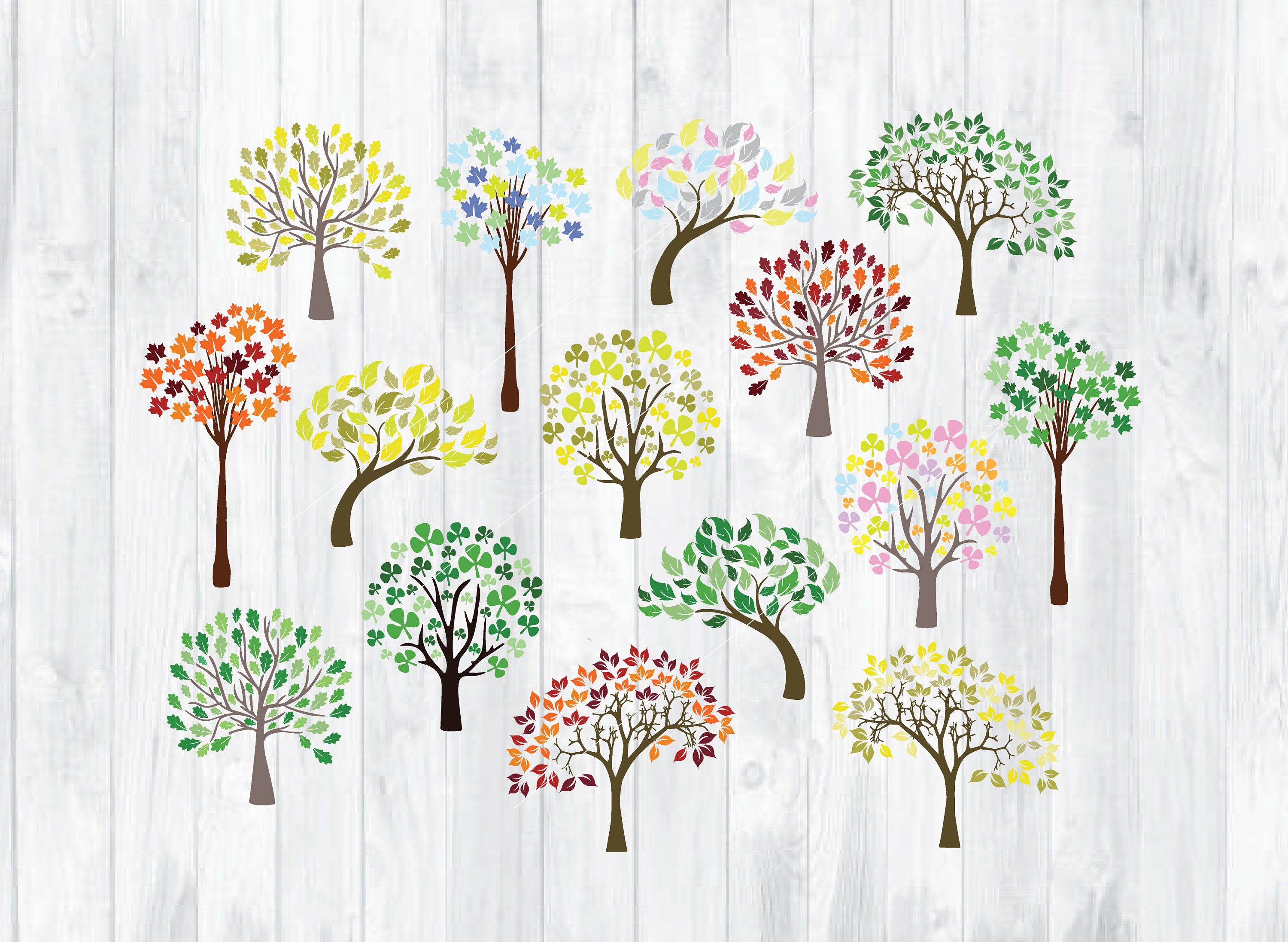 Tree Svg Tree Sticker Tree Clipart Tree Vinyl Decal Svg Files For Cricut