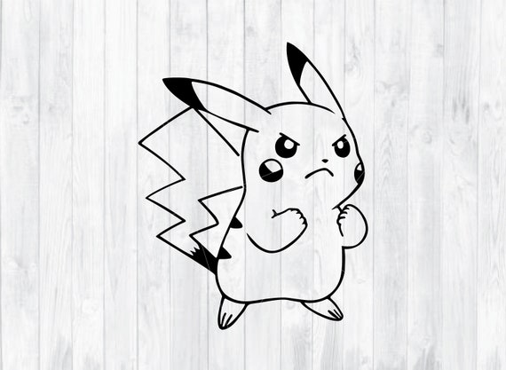 Angry Pikachu Svg Cut File Pokemon Svg Cute Clothing Svg Etsy
