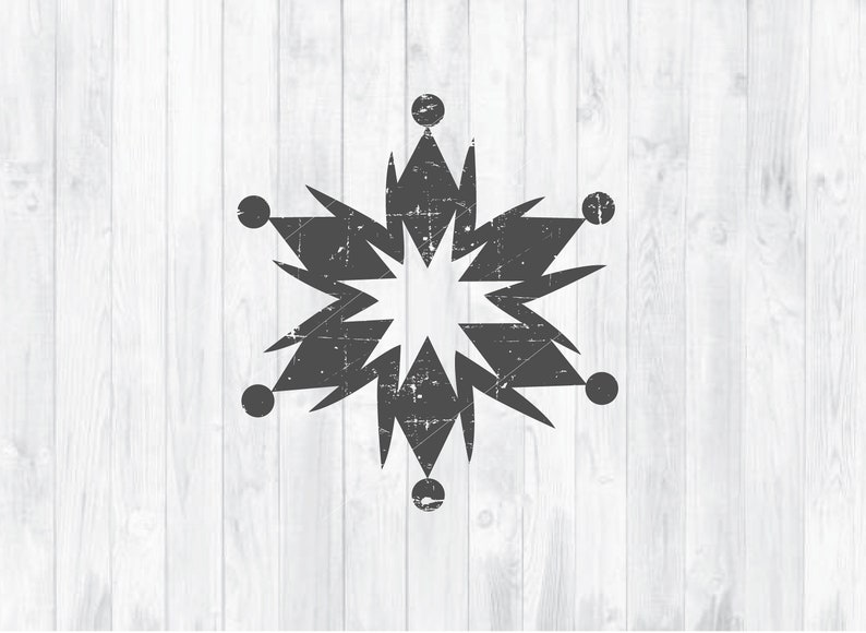 Download Distressed Snowflake SVG Frozen Svg Snowflake Clipart | Etsy