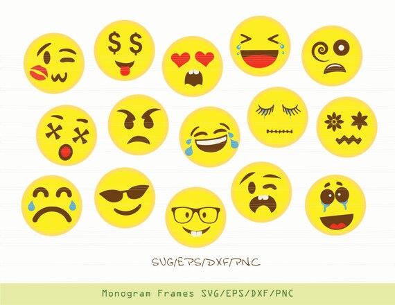 Download Emoji Svg Emoji Decal Emoji Clipart Emoji Party Svg Files Etsy
