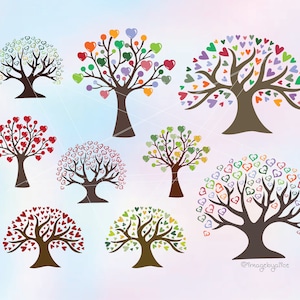 Herz Baum SVG, Baum Aufkleber, Baum Clipart, Baum Vinyl Aufkleber, SVG-Dateien für Cricut Silhouette Cameo, Baum Dxf, Herz Baum SVG, Baum Logo