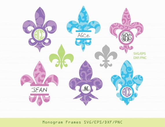 Fleur De Lis Svg Fleur De Lis Decal Fleur De Lis Monogram Etsy