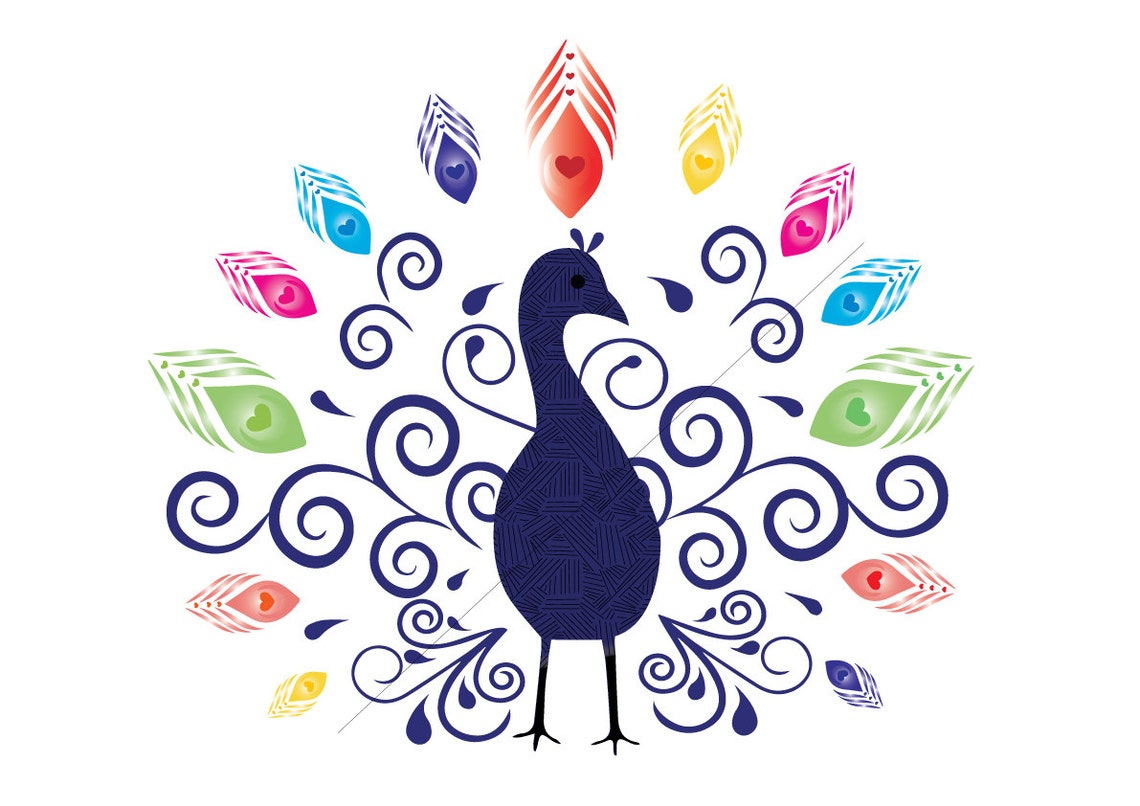Peacock SVG Peacock decor INSTANT DOWNLOAD monogram | Etsy