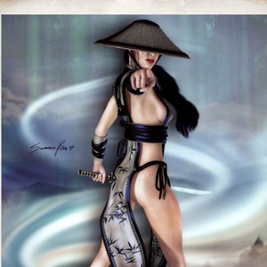 CARTES de souhaits, 5 x 7 - l’Art Ninja, Occasion spéciale, carte d’anniversaire, Fine Art, carte vierge, fantaisie carte d’Art - « Vous êtes ensuite ! » par Raje