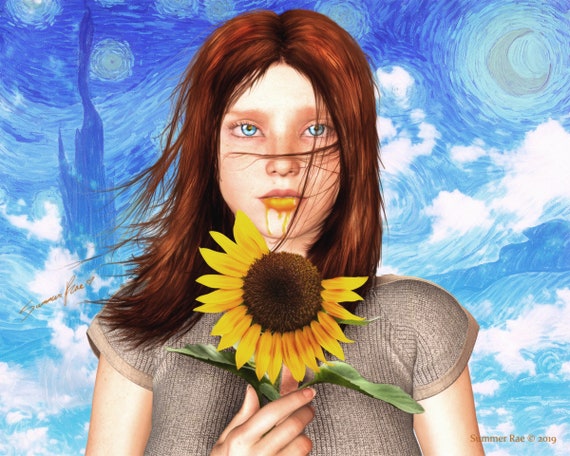 starry night sunflower