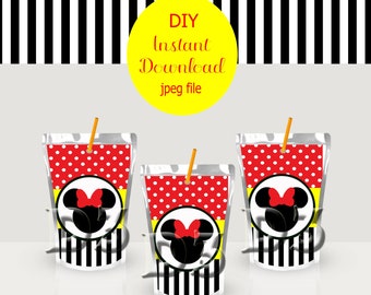 Minnie Mouse Capri Sun Design Descarga instantánea