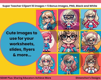 Imágenes prediseñadas de Super Teacher (15 imágenes; múltiples formatos)