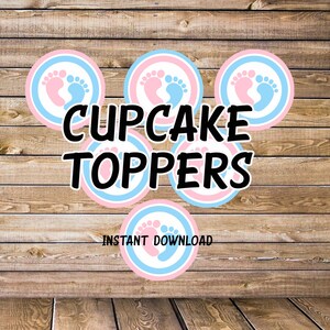 Gender Reveal DIY Cupcake Toppers