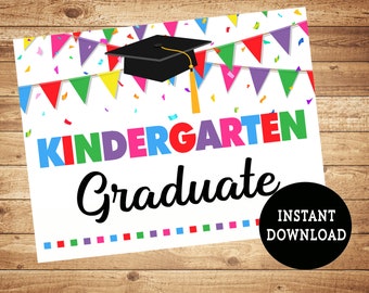 Signo de graduado de jardín de infantes (descarga instantánea)