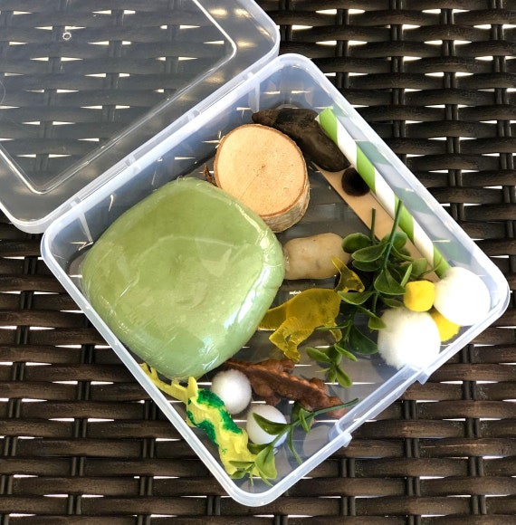 Dinosaur Playdough Kit - Easter Gift - Dino Sensory Kit - Tinker Box - Sensory Bin - Homemade Play Dough - Loose Parts Il_570xn