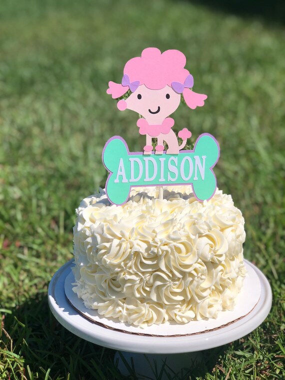 Girl Puppy Cake Topper; Girl Doggy Cake Topper; Girl Puppy Birthday; Puppy Baby Shower; Custom Cake Topper; Puppy Party; Puppy Cake Decor; Il_570xn