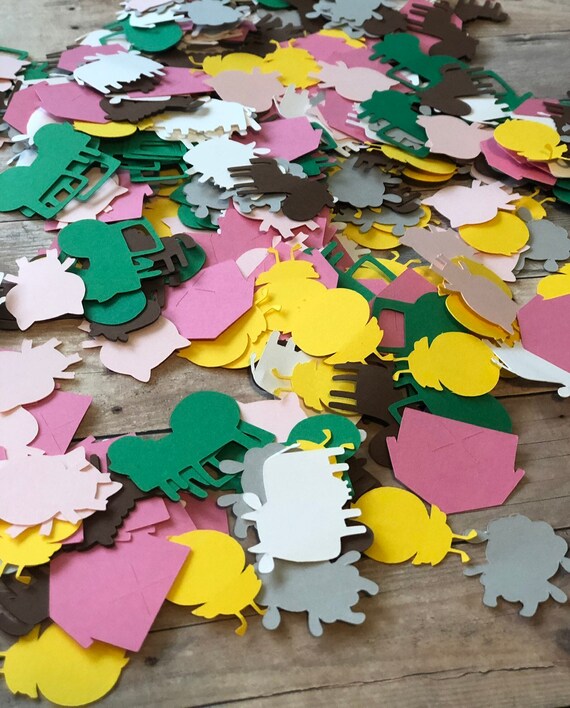 Pink Farm Confetti Girl Barnyard Confetti Table Confetti Girl