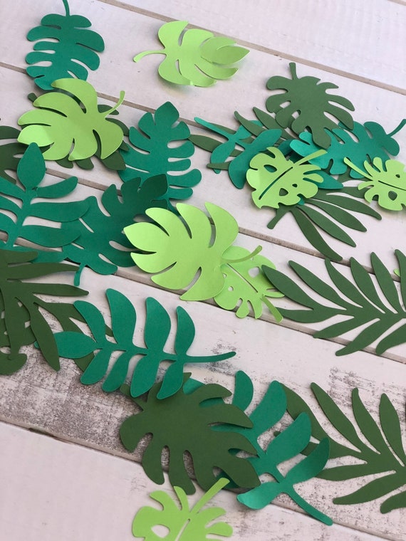 Jungle Leaf Cutout, Tropical Leaf, Luau Photoprop, Dinosaur Party, Leaf decorations, Wild One Decor, Two Wild Decor, Giant palm Il_570xn