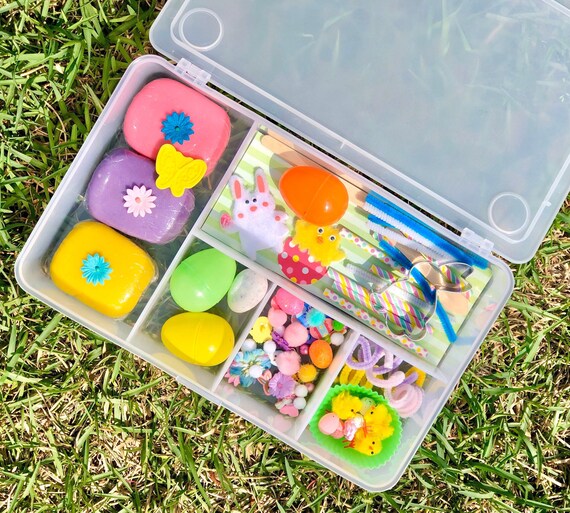 Easter Playdough Kit - Easter Sensory Kit - Tinker Box - Sensory Bin - Homemade Play Dough - Loose Parts - Easter Basket Filler Il_570xn