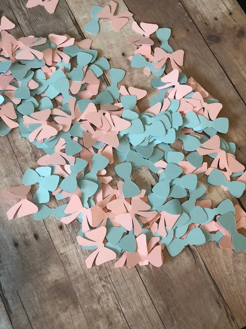 Baby Girl; Girl Boy; Table Confetti Bows or Bowties; Gender Reveal Confetti; Bow Confetti; Bow Table Decor; Pink or Blue; Boy or GIrl?