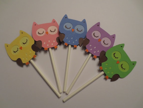 Owl Cupcake Toppers; Owl First BIrthday; Owl Baby Shower; Owl Party Decorations; Owl Theme; Owl Photoprop; Owl Cake Smash; Baby Owl Il_570xn