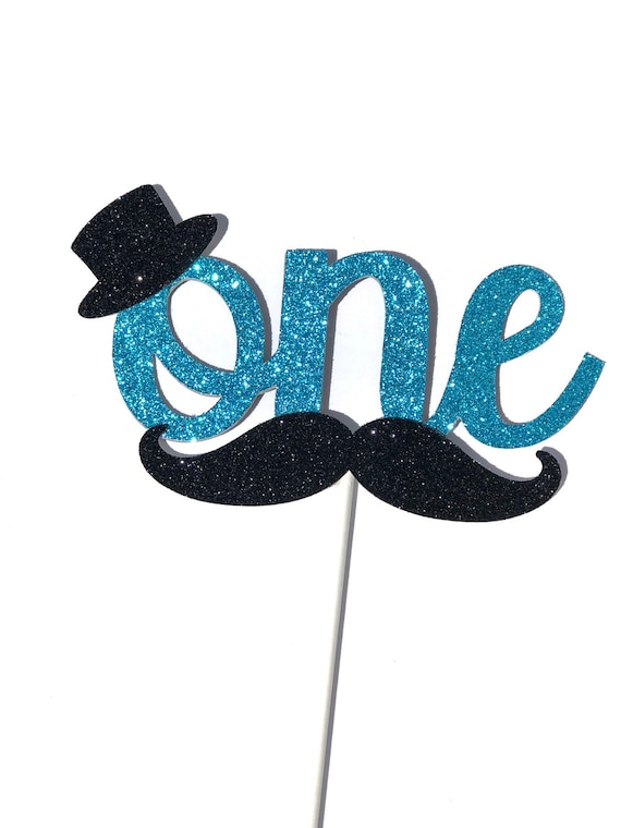 Mustache Cake Topper; Little Mister; Blue Cake Topper; Top Hat Cake Topper; Boys First Birthday; Boys Smash Cake; Boys Photo Prop; Name Cake