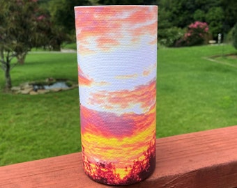 Tennessee Sunset Decor, Decoupaged Glass Vase, Sunset Lover Gifts, Vase With Sunset, Sunset Night Light, Gifts Under 40, Rural Sunset Decor