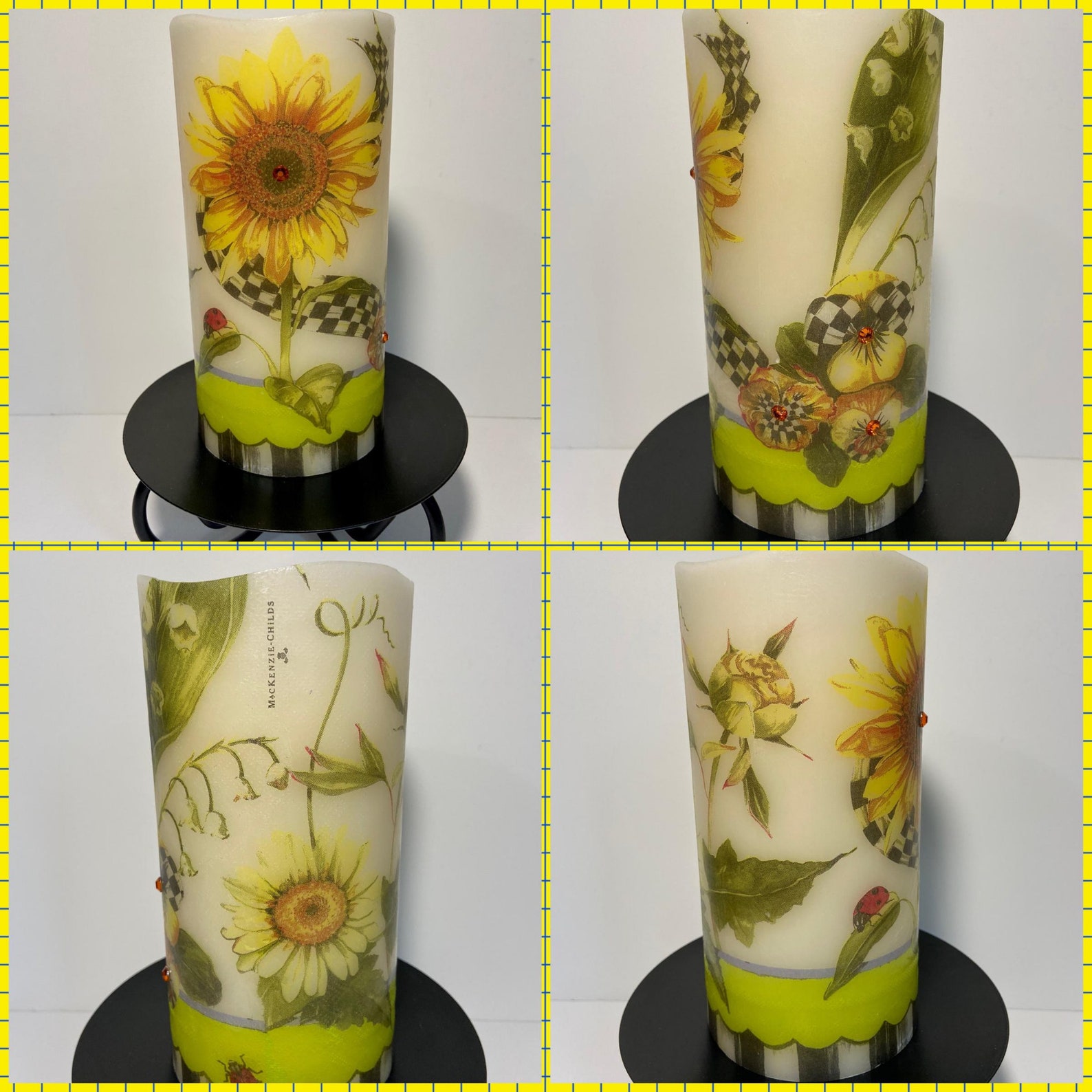 Sunflower Candle Unique Sunflower Gifts Sunflower Decor Etsy