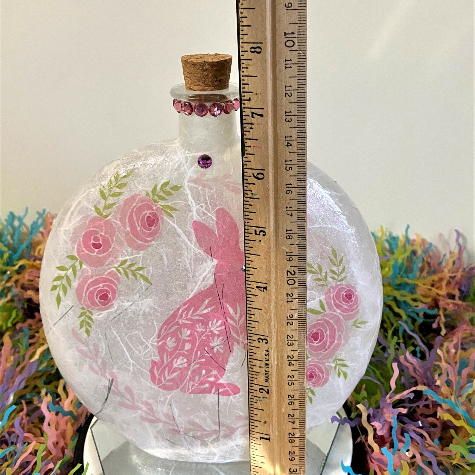 Spring Bunny Decor, Pink Bunny Decor, Gifts Under 45, Bunny Gift Ideas ...