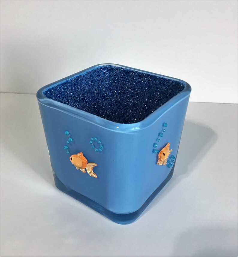 Under the Sea Nursery Fish Candle Holder Blue Candle Etsy