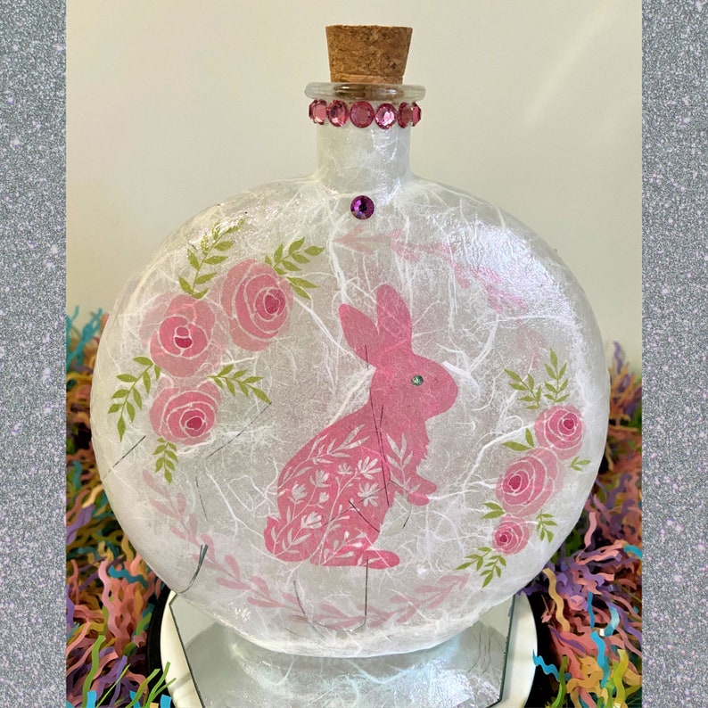 Spring Bunny Decor, Pink Bunny Decor, Gifts Under 45, Bunny Gift Ideas ...