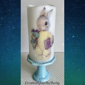 Bunny Flameless Candle: Nursery Night Light with Timer