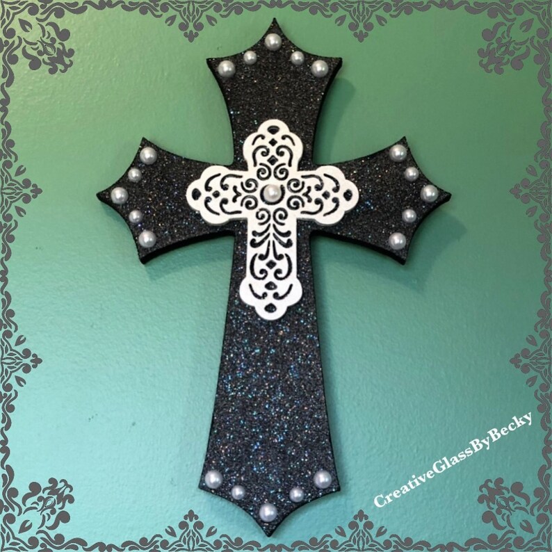 Cross Wood Wooden Crosses Wall Decor Black And White Easter Gifts