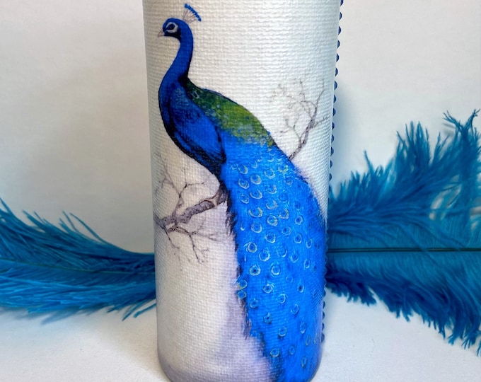 Peacock Vase, Blue Peacock, Peacock Centerpieces, Bird Lover Gifts