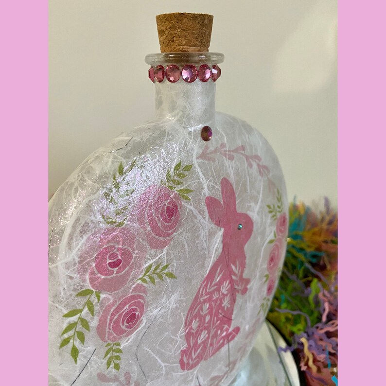 Spring Bunny Decor, Pink Bunny Decor, Gifts Under 45, Bunny Gift Ideas ...