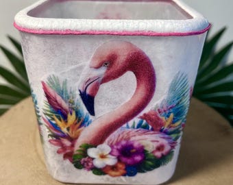 Flamingo Candle Holder, Flamingo Night Light, Pink Flamingo Decoration, Pink Flamingo Gifts, Coastal Cottage Decor, Tropical Decor, Flamingo