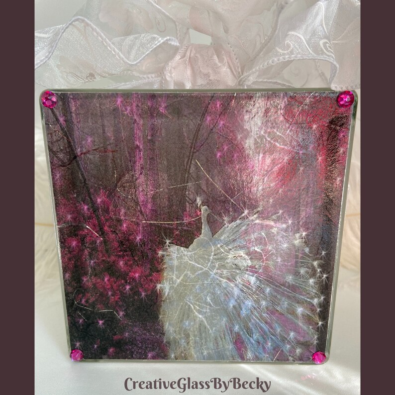 White Peacock Decor Peacock Centerpiece Lighted Glass Block Etsy