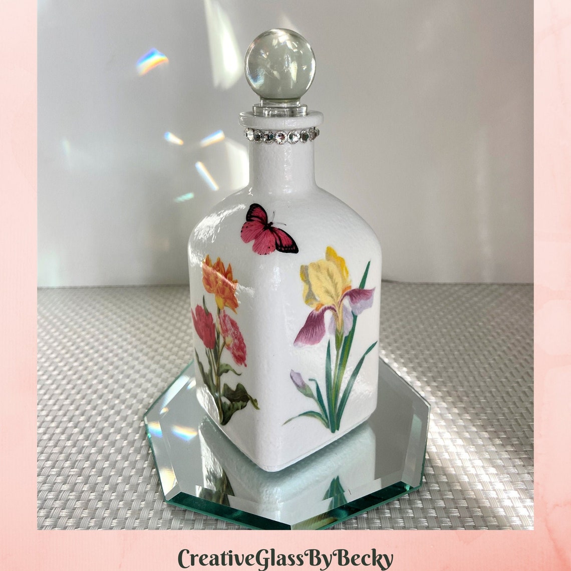Flower Bottle Flower Gifts For Mom Iris Flower Gifts Tulip Etsy België