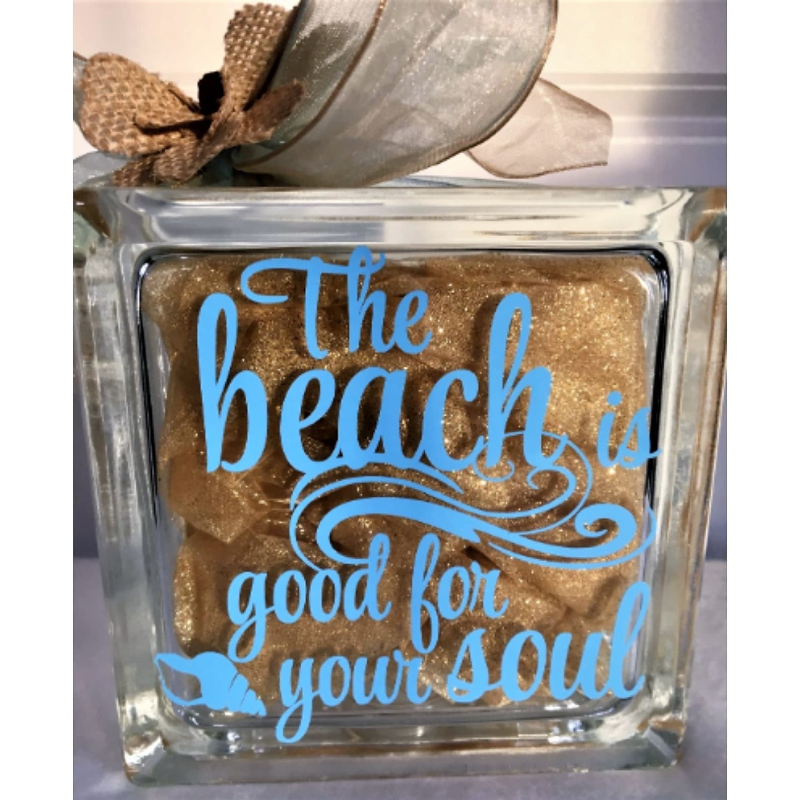 Beach Glass Decor Beach Decor Coastal Decor Beach Coastal Etsy