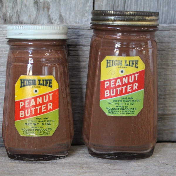 Antique Peanut Butter Jars Etsy