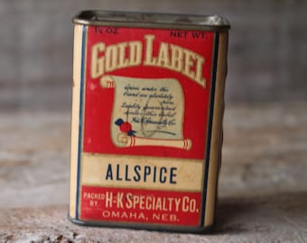 Lee Brand Allspice Antique Spice Tin From H. D. Lee Mercantile