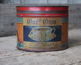 Summer Girl Vintage Coffee Tin Can - Kansas City Collectible - Etsy